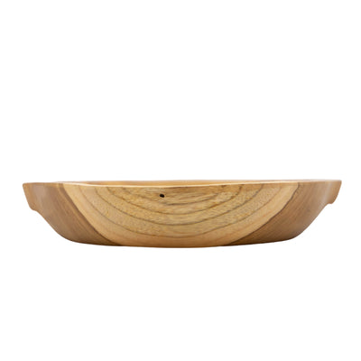 Teak wood plate with handles  (BSH1042)