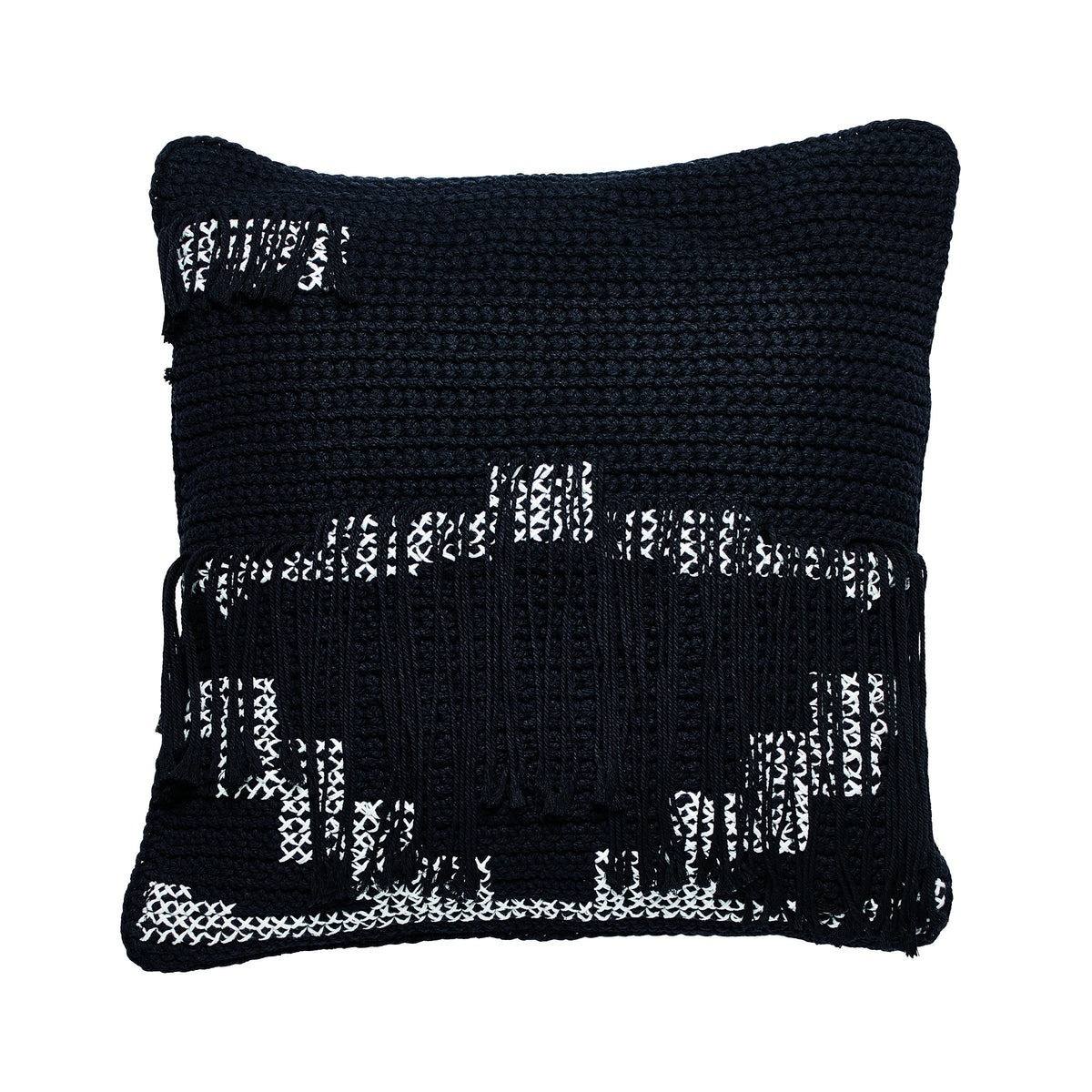 Crochet pillowcase with fringe (BSH1083)