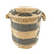 Round Woven Basket with Striped Pattern - (BSH3006)
