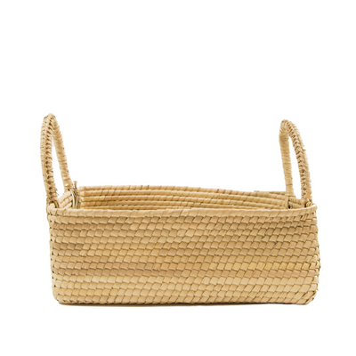 Artisan Crochet Rectangle Basket with handles (BSH5006)