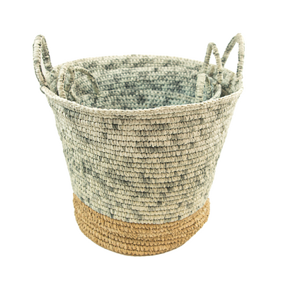 Large hand-woven fabric baskets (BSH1052)
